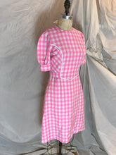 Robe carreaux rose/blanc