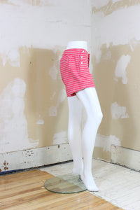 Bermudas rose à rayures matelots