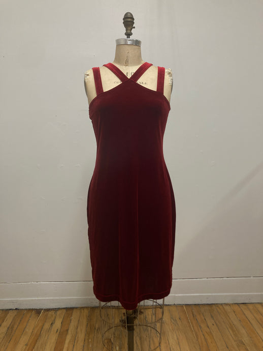 Robe velours bourgogne