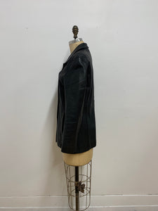 Blouson de cuir noir