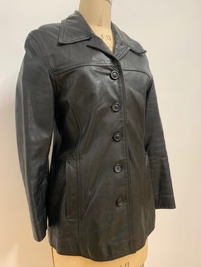 Blouson de cuir noir