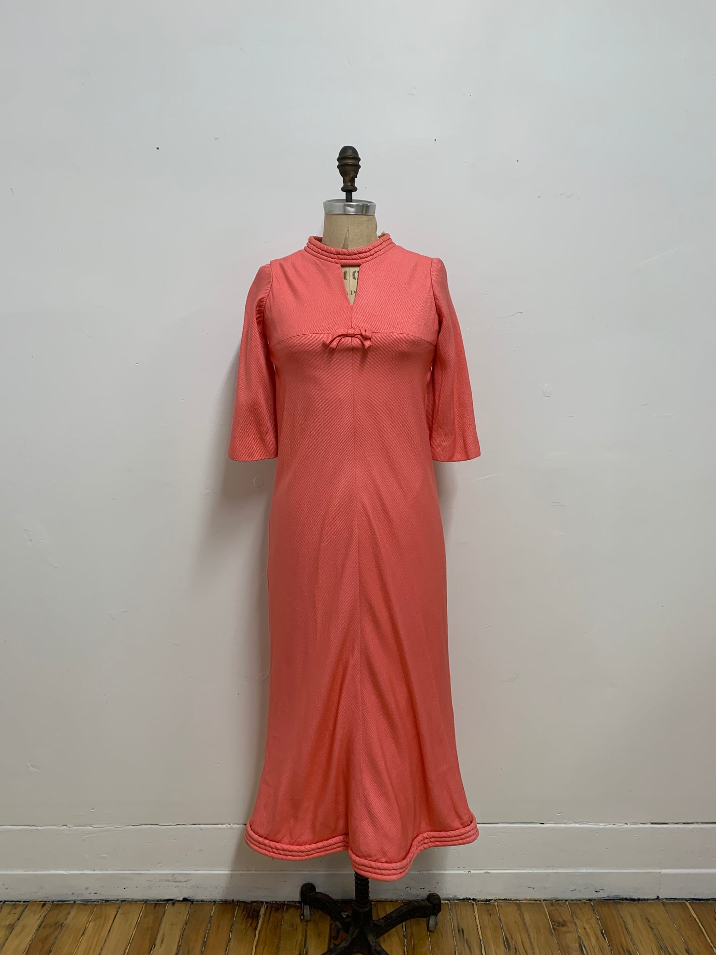 Robe longue rose