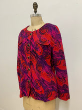 Veste de soie à motifs abstraits