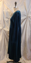 Robe longue velours vert forêt