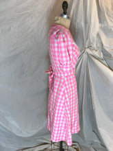Robe carreaux rose/blanc