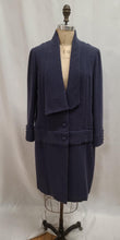 Manteau de laine bleu acier