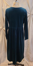 Robe longue velours vert forêt