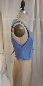 Veste sans manche effet denim