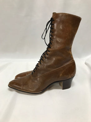 Bottillons de cuir brun