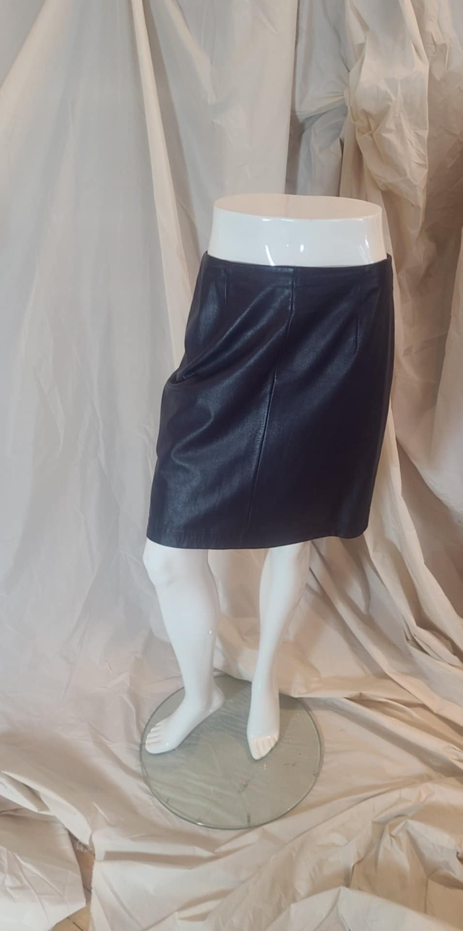 Jupe cuir aubergine
