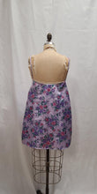 Nuisette satin lilas fleuri