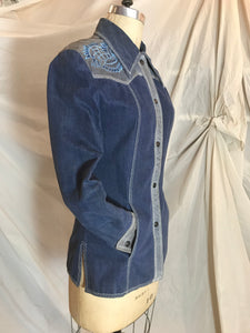 Veste jeans et suède