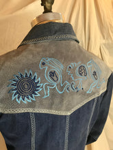 Veste jeans et suède