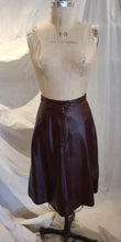 Jupe cuir auburn