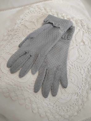 Gants court gris texturés