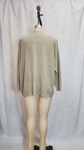 Cardigan tricot quadrillé beige Taille +