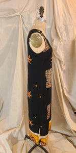 Robe soleil noire et orange
