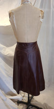 Jupe cuir auburn