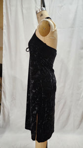 Robe halter velours froissé