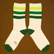 Greg retro gym socks à rayures vertes