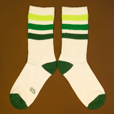 Greg retro gym socks à rayures vertes