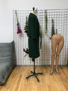 Veste tailleur vert en tweed