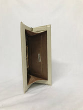 Clutch en cuir crème