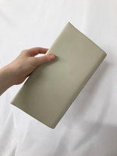 Clutch en cuir crème