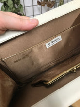 Clutch en cuir crème