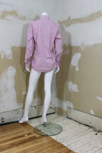 Chemise carreautée rose et verte
