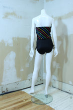 Maillot une pièce rayures colorées