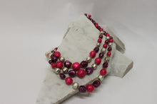 Collier de billes à trois rangs