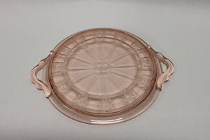 Assiette présentation verre rose