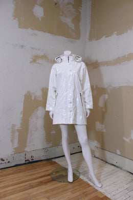 Imperméable vinyle blanc