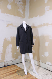 Gabardine grise foncée à fines rayures Taille +
