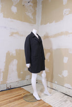 Gabardine grise foncée à fines rayures Taille +