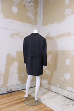 Gabardine grise foncée à fines rayures Taille +