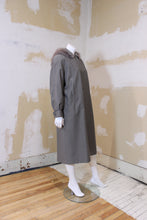 Manteau sergé de laine gris chambray