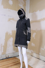 Manteau mi-long gris 2 tons