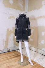 Manteau mi-long gris 2 tons