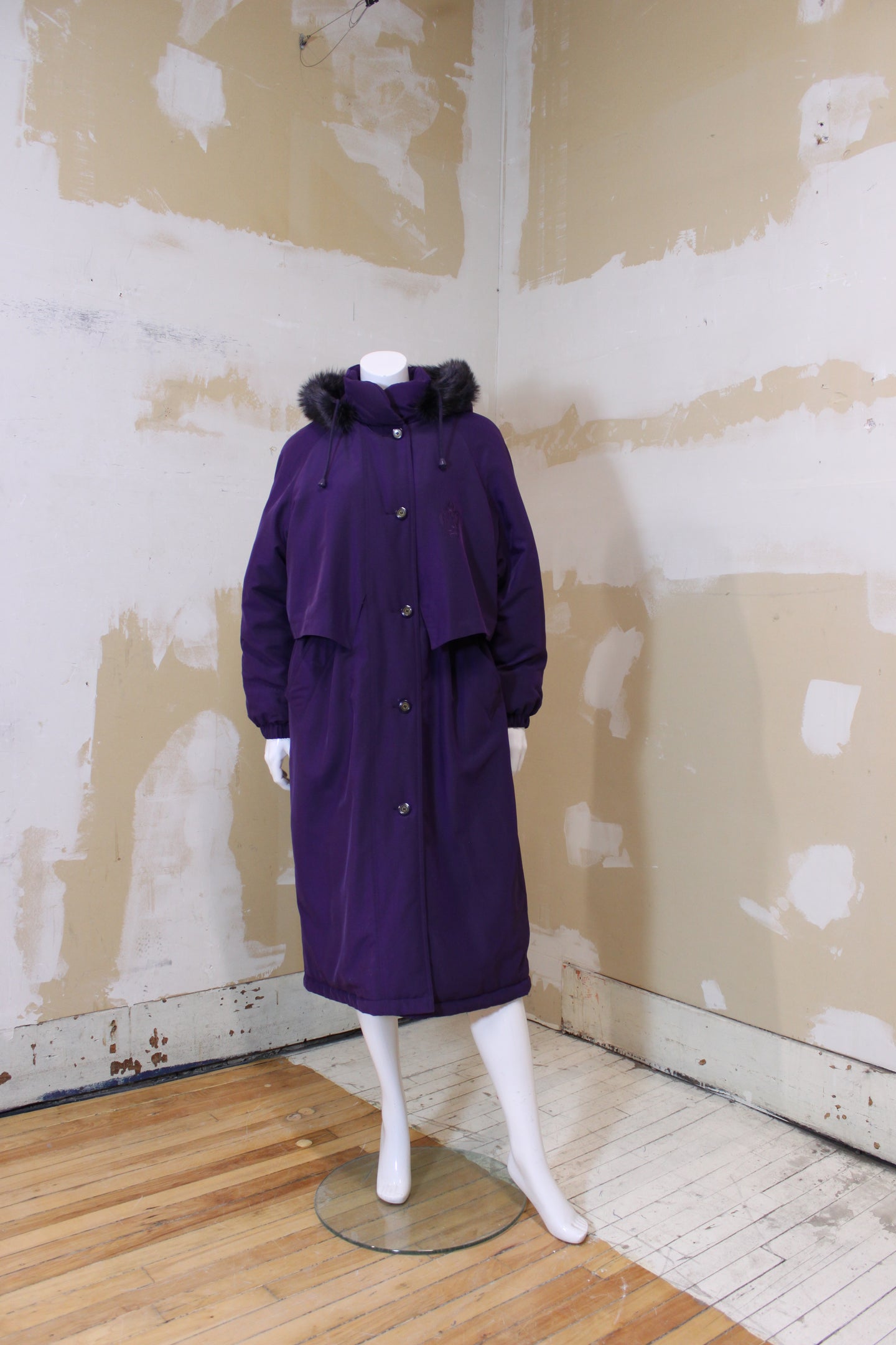 Manteau long mauve