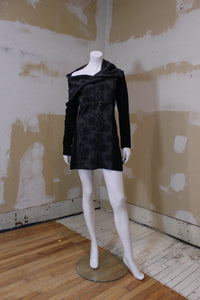 Robe manches longues noire et grise