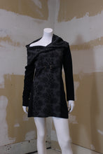 Robe manches longues noire et grise