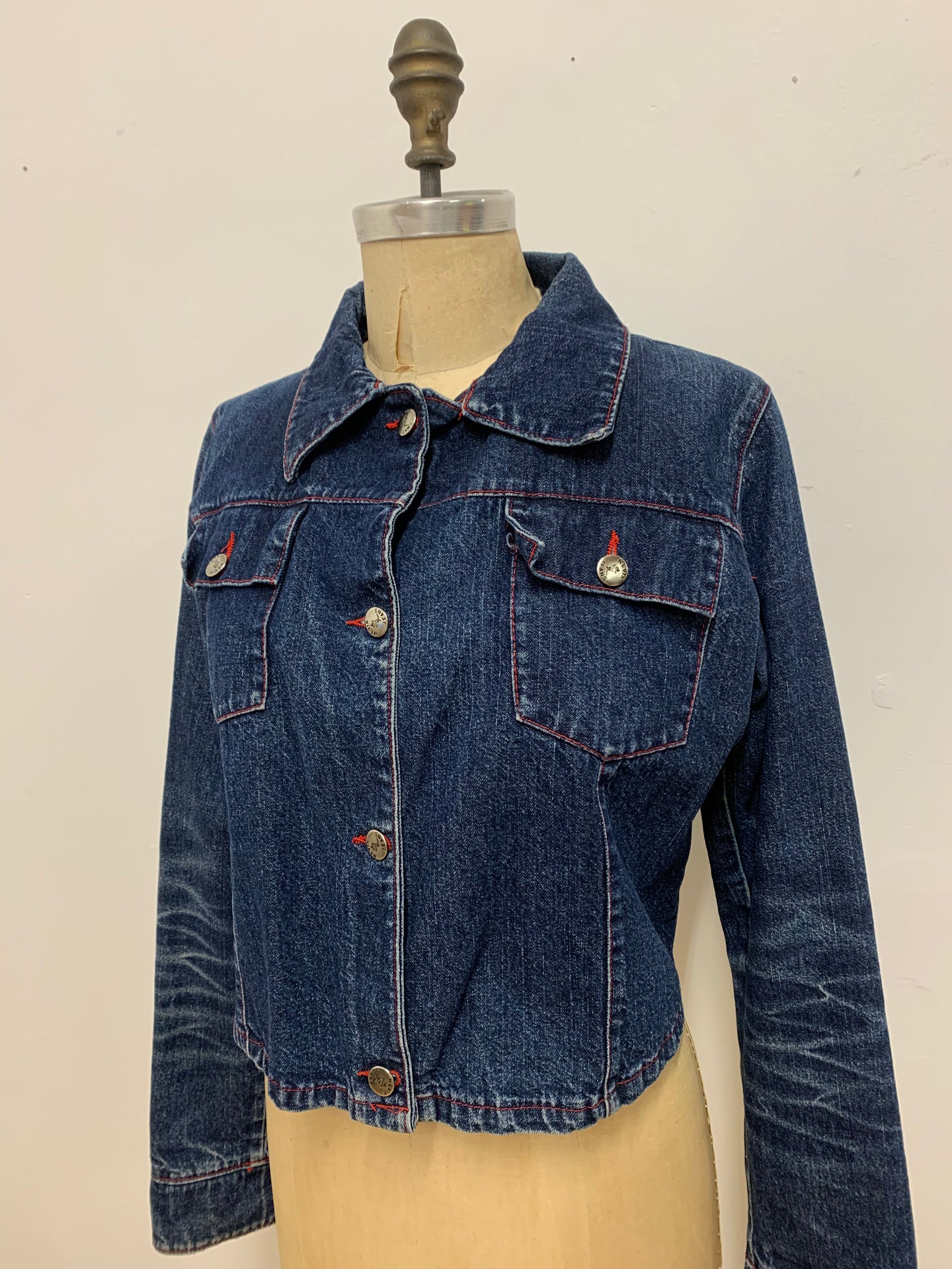 Manteau de jeans crop