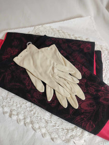 Gants courts beiges