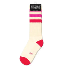 Marcia retro gym socks à rayures roses