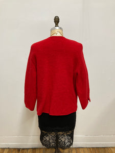 Cardigan de laine rouge