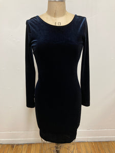 Robe extensible velours marine