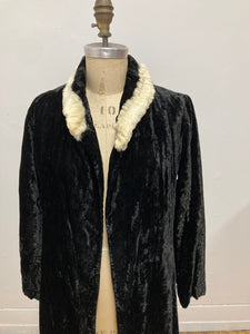 Grande veste  velours et fourrure