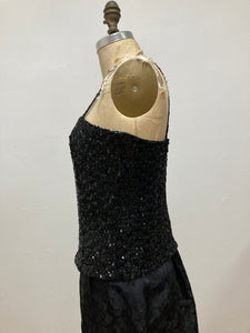 Camisole noire à paillettes